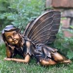 13" Olivia Garden Fairy - Antique Bronze