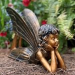 14" Dreamer Garden Fairy - Antique Bronze