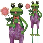 15" Purple Frog Garden Stake (Set of 2) 15" Purple Frog Garden Stake (Set of 2)