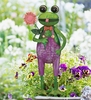 15" Purple Frog Garden Stake (Set of 2)