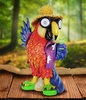 15" Solar Parrot Statue