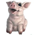 15" Whimsy Pig Statue - Priscilla Pink
