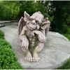 16" Gargoyle Daydreamer w/Wings - Moss Grey