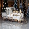 16ft White & Gold Christmas Train w/Cart