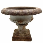 17" Distressed Round Classic Urn Planter 17" Distressed Round Classic Urn Planter