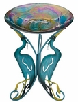 18" Birdbath w/Decorative Stand - Herons