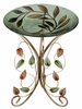 18" Birdbath w/Decorative Stand - Leaves