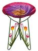 18" Birdbath w/Decorative Stand - Tulips