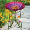 18" Birdbath w/Decorative Stand - Tulips