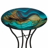 18" Birdbath w/Stand -Swirl Green
