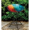 18" Birdbath w/Stand - Swirl Multi