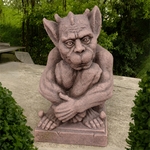 18" Gargoyle Classic Contemplative - Antique Rust
