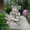 18" Gargoyle Deep Thinker - Moss Grey