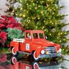 18" Red Metal Truck Decoration