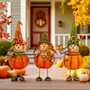 19" Iron Pumpkin Scarecrow Figurines (Set of 3)