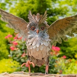 19" Soaring Great Horned Owl