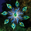 19" Solar Fiber Peacock Wind Spinner