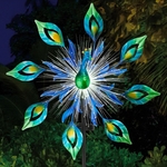 19" Solar Fiber Peacock Wind Spinner 19" Solar Fiber Peacock Wind Spinner