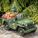 1940s Vintage Style Military Vehicle w/Christmas Tree & Gifts