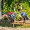 20" Painted Blue Crane Birds (Set of 2)
