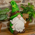 20" Shamrock Garden Gnome - Wooden Sign
