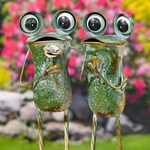 21" Funny Metal Frogs (Set of 9)