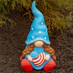 21" Lady Patriot Gnome - American Flag Heart