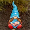 21" Lady Patriot Gnome - American Flag Heart