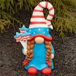 21" Lady Patriot Gnome - American Flag Stars