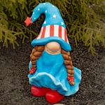 21" Lady Patriot Gnome - Fluffy Dress