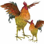 21" Napa Roosters - Wings Out (Set of 2)