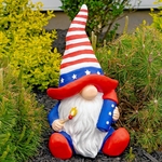 21" Patriotic Garden Gnome - Firework Rocket