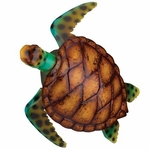 22" Brown Sea Turtle Decor