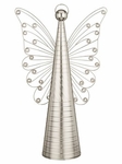22" Metallic Silver Angel Decor