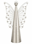 22" Metallic Silver Angel Decor