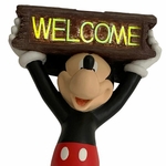 22" Mickey Mouse w/Solar Welcome Sign