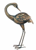 22" Patina Crane Bird - Preening