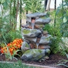 22" Rocky Falls Outdoor Fountain w/LED Lights