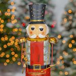 23" Metal Nutcracker Figurine w/Drum "Hans"