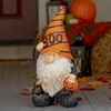 24" Halloween Garden Gnome w/Raven & Pumpkin