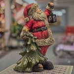 24" Happy Santa w/Lantern & Tree 24" Happy Santa w/Lantern & Tree