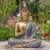 17.5" Buddha Statue w/Mirror Accents