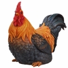 24" Squatting Rooster Statue