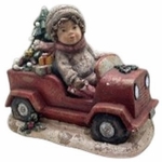 24" Vintage-Style Boy in Red Christmas Truck 24" Vintage-Style Boy in Red Christmas Truck