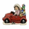 24" Vintage-Style Girl in Red Christmas Truck