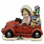 24" Vintage-Style Girl in Red Christmas Truck 24" Vintage-Style Girl in Red Christmas Truck