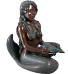 25" Island Princess Mermaid - Verde Bronze
