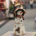 25" Vintage-Style Skinny Snowman w/Hat 25" Vintage-Style Skinny Snowman w/Hat
