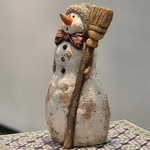 26" Vintage-Style Snowman w/Broom 26" Vintage-Style Snowman w/Broom