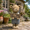 26" Vintage Teddy Bear Boy w/Welcome Sign